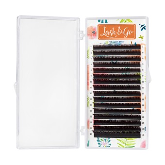 Коричневые ресницы Lash&Go 0,10/M/13 mm "Эспрессо" (16 линий) Коричневые ресницы Lash&Go 0,10/M/13 mm "Эспрессо" (16 линий)