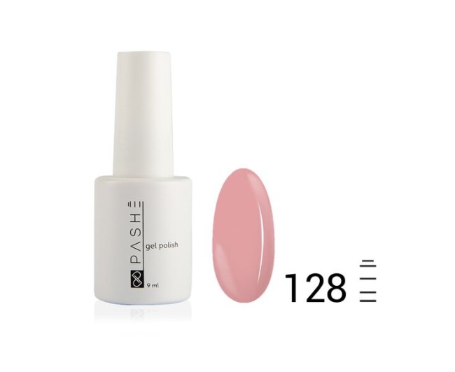 Цветной гель-лак PASHE №128 — «Легкий румянец», (9 мл) Цветной гель-лак PASHE №128 — «Легкий румянец», (9 мл)