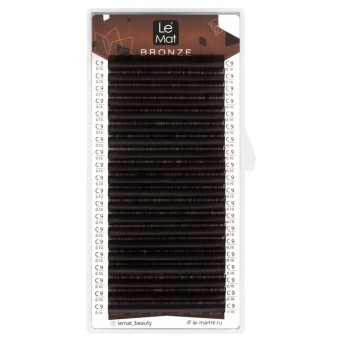 Ресницы Dark chocolate Le Maitre "Bronze" 20 линий C 0.07 MIX 8-13 mm