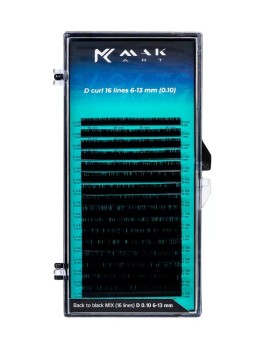 Ресницы черные MAKart Back to Black МИКС D 0.10 6-13mm (16 линий)
